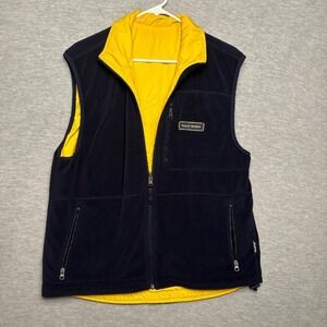 Vintage Polo Ralph Lauren Sport Fleece Vest Full Zip Reversible Performance L
